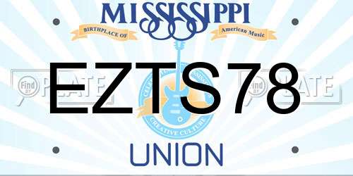 EZTS78 Mississippi License Plate