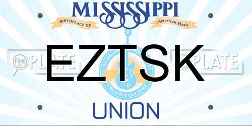 EZTSK Mississippi License Plate