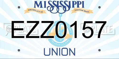 EZZ0157 Mississippi License Plate