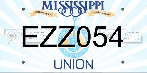 EZZ054 Mississippi License Plate