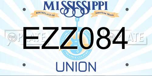 EZZ084 Mississippi License Plate