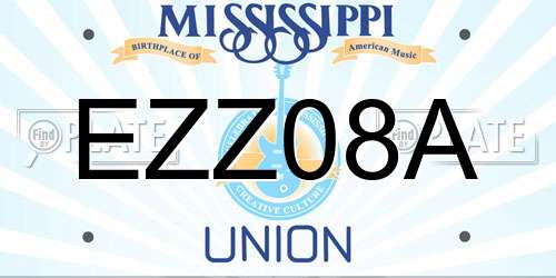 EZZ08A Mississippi License Plate