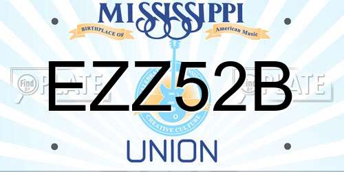 EZZ52B Mississippi License Plate
