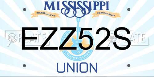 EZZ52S Mississippi License Plate