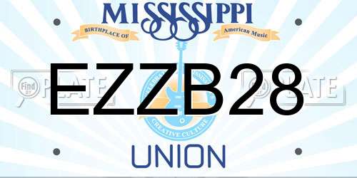 EZZB28 Mississippi License Plate
