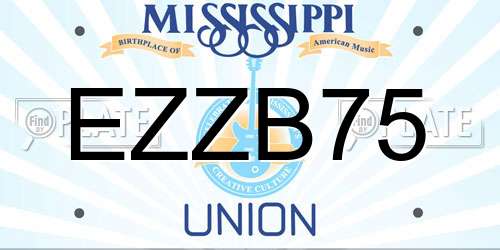 EZZB75 Mississippi License Plate