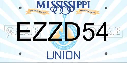 EZZD54 Mississippi License Plate