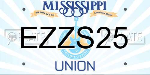 EZZS25 Mississippi License Plate