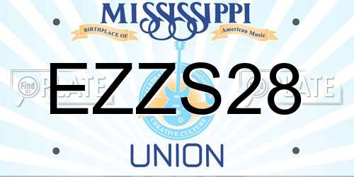 EZZS28 Mississippi License Plate