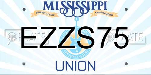 EZZS75 Mississippi License Plate