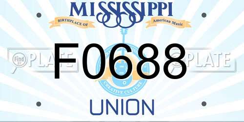F0688 Mississippi License Plate