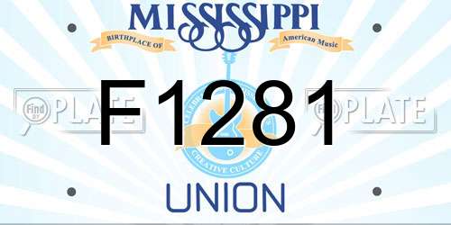 F1281 Mississippi License Plate