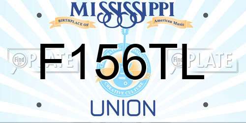 F156TL Mississippi License Plate