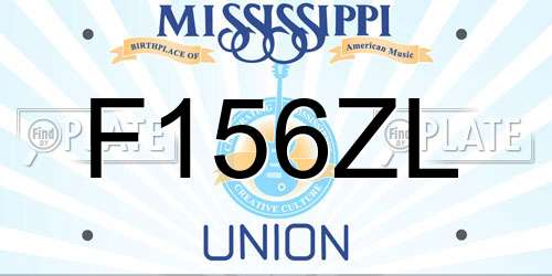 F156ZL Mississippi License Plate