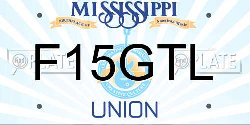 F15GTL Mississippi License Plate