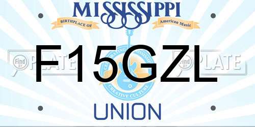 F15GZL Mississippi License Plate