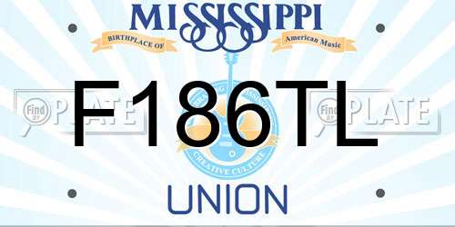 F186TL Mississippi License Plate