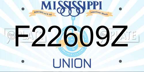 F22609Z Mississippi License Plate