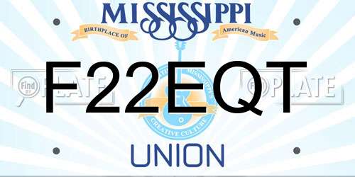 F22EQT Mississippi License Plate