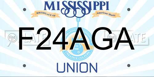 F24AGA Mississippi License Plate