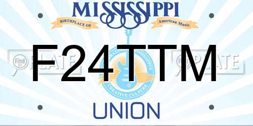 F24TTM Mississippi License Plate