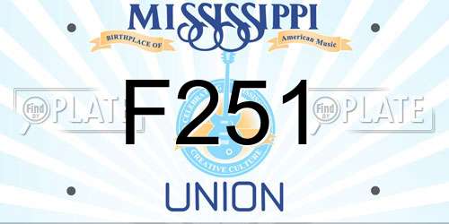 F251 Mississippi License Plate