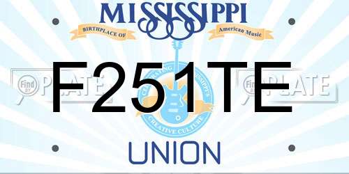 F251TE Mississippi License Plate