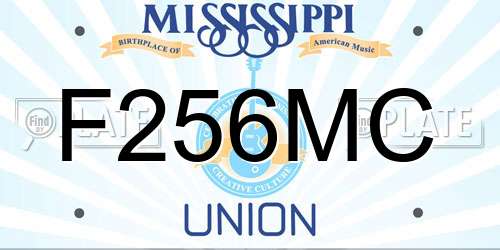 F256MC Mississippi License Plate