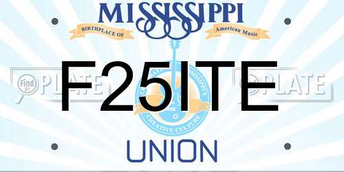 F25ITE Mississippi License Plate