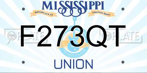 F273QT Mississippi License Plate