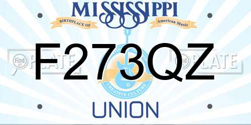 F273QZ Mississippi License Plate
