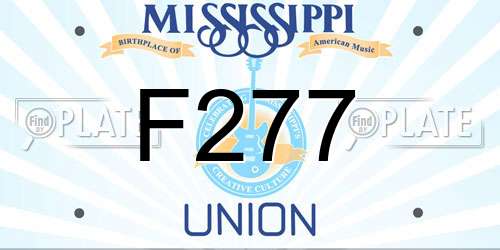 F277 Mississippi License Plate