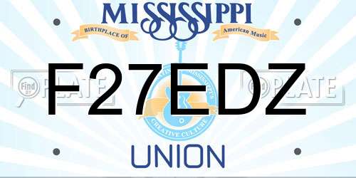 F27EDZ Mississippi License Plate