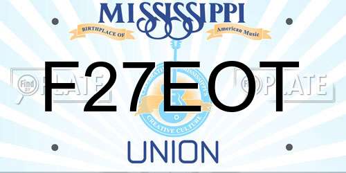 F27EOT Mississippi License Plate