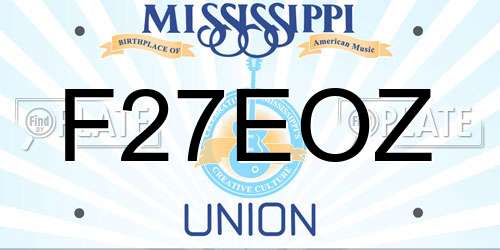 F27EOZ Mississippi License Plate