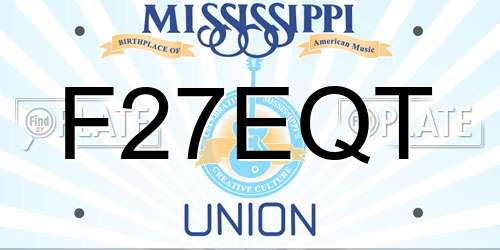 F27EQT Mississippi License Plate