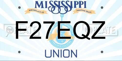 F27EQZ Mississippi License Plate