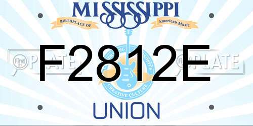 F2812E Mississippi License Plate