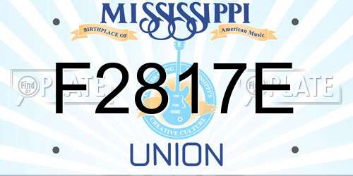 F2817E Mississippi License Plate