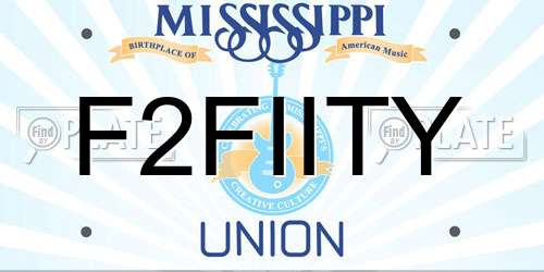 F2FIITY Mississippi License Plate