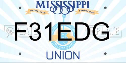 F31EDG Mississippi License Plate