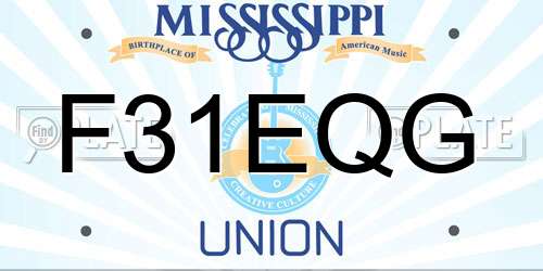 F31EQG Mississippi License Plate