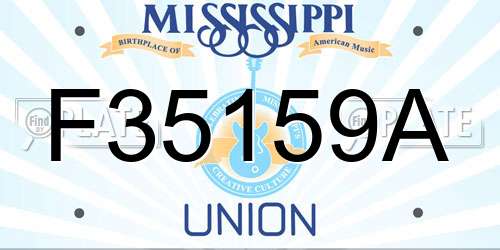 F35159A Mississippi License Plate