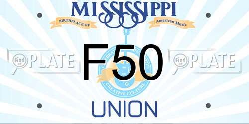 F50 Mississippi License Plate