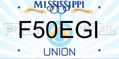 F50EGI Mississippi License Plate