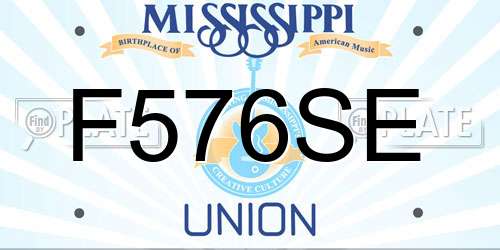 F576SE Mississippi License Plate