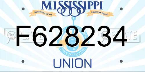 F628234 Mississippi License Plate