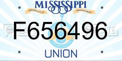 F656496 Mississippi License Plate