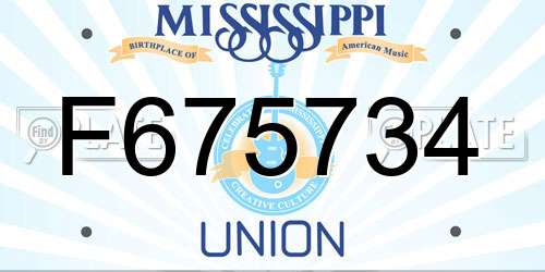 F675734 Mississippi License Plate