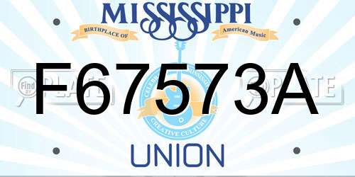 F67573A Mississippi License Plate